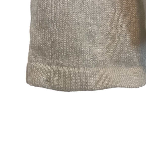 Eileen Fisher | Wool Blend Faux Wrap Front Sweater Cream Size XS - Picture 9 of 10